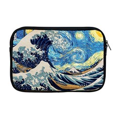 Starry Night Hokusai Van Gogh The Great Wave Off Kanagawa Apple Macbook Pro 17  Zipper Case