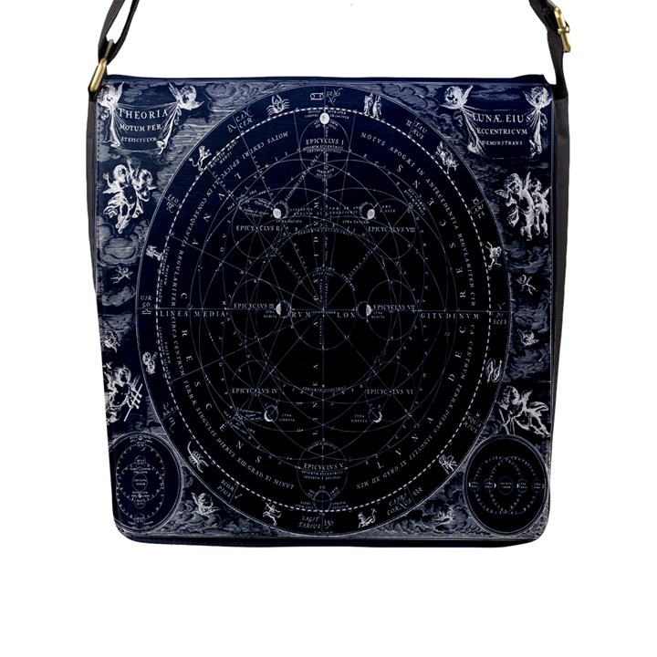 Vintage astrology poster Flap Closure Messenger Bag (L)