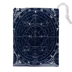 Vintage Astrology Poster Drawstring Pouch (4xl) by ConteMonfrey