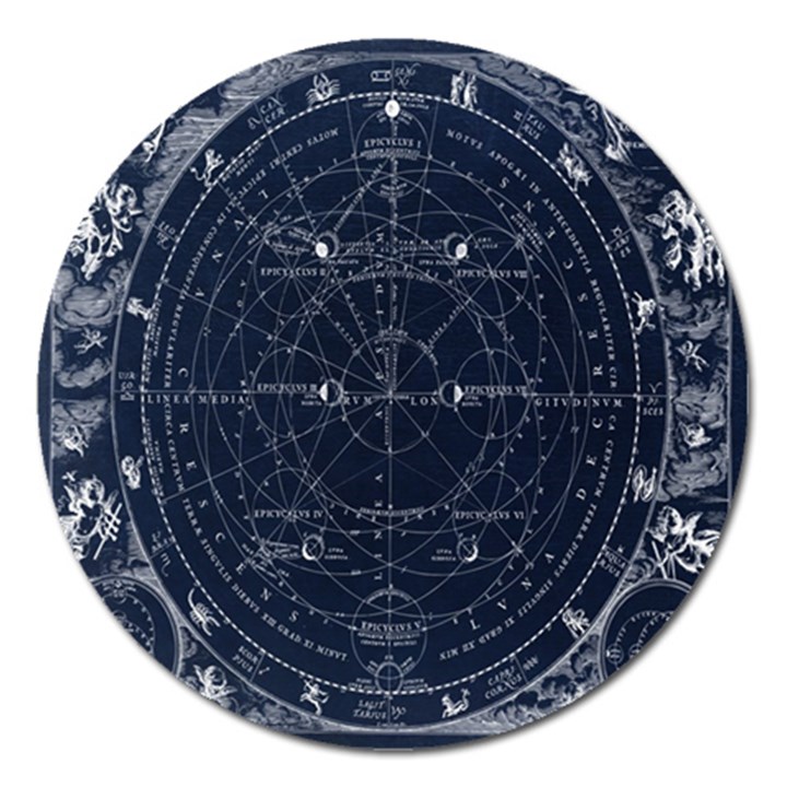 Vintage astrology poster Magnet 5  (Round)
