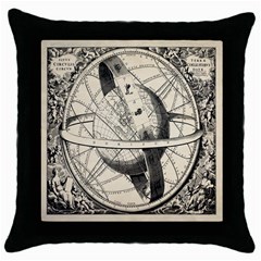 Vintage Planet Throw Pillow Case (black) by ConteMonfrey