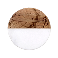 Vintage Planet Classic Marble Wood Coaster (round)  by ConteMonfrey