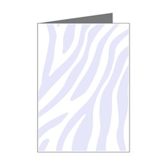 Grey Zebra Vibes Animal Print  Mini Greeting Card by ConteMonfrey