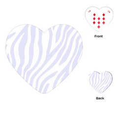 Grey Zebra Vibes Animal Print  Playing Cards Single Design (heart)