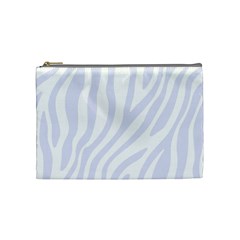 Grey Zebra Vibes Animal Print  Cosmetic Bag (medium) by ConteMonfrey