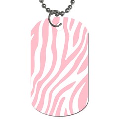 Pink Zebra Vibes Animal Print  Dog Tag (one Side) by ConteMonfrey