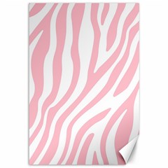 Pink Zebra Vibes Animal Print  Canvas 12  X 18  by ConteMonfrey