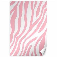 Pink Zebra Vibes Animal Print  Canvas 24  X 36  by ConteMonfrey