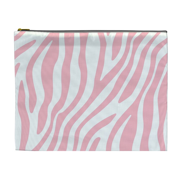 Pink Zebra Vibes Animal Print  Cosmetic Bag (XL)