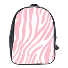 Pink Zebra Vibes Animal Print  School Bag (large) by ConteMonfrey
