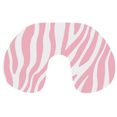 Pink Zebra Vibes Animal Print  Travel Neck Pillow by ConteMonfrey