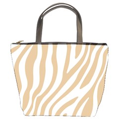 Brown Zebra Vibes Animal Print  Bucket Bag by ConteMonfrey