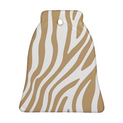 Brown Zebra Vibes Animal Print  Bell Ornament (two Sides) by ConteMonfrey