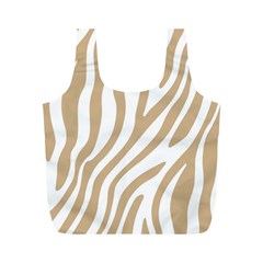 Brown Zebra Vibes Animal Print  Full Print Recycle Bag (m) by ConteMonfrey