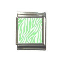 Green Zebra Vibes Animal Print  Italian Charm (13mm)