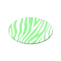 Green Zebra Vibes Animal Print  Sticker (Oval)