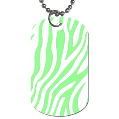 Green Zebra Vibes Animal Print  Dog Tag (Two Sides)