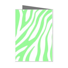 Green Zebra Vibes Animal Print  Mini Greeting Cards (Pkg of 8)