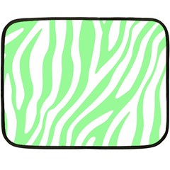 Green Zebra Vibes Animal Print  Two Sides Fleece Blanket (Mini)