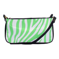 Green Zebra Vibes Animal Print  Shoulder Clutch Bag