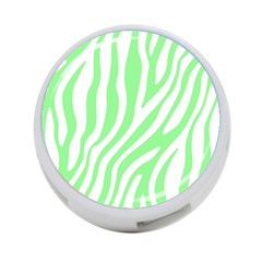 Green Zebra Vibes Animal Print  4-Port USB Hub (Two Sides)