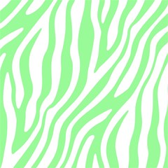Green Zebra Vibes Animal Print  Play Mat (Rectangle)