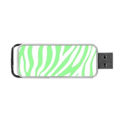 Green Zebra Vibes Animal Print  Portable USB Flash (One Side)