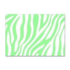 Green Zebra Vibes Animal Print  Sticker A4 (100 Pack)