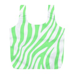 Green Zebra Vibes Animal Print  Full Print Recycle Bag (L)