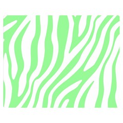 Green Zebra Vibes Animal Print  Two Sides Premium Plush Fleece Blanket (Medium)