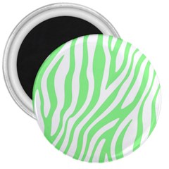 Green Zebra Vibes Animal Print  3  Magnets by ConteMonfrey