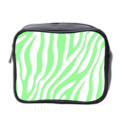 Green Zebra Vibes Animal Print  Mini Toiletries Bag (two Sides) by ConteMonfrey