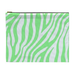 Green Zebra Vibes Animal Print  Cosmetic Bag (xl) by ConteMonfrey