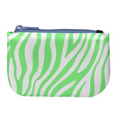 Green Zebra Vibes Animal Print  Large Coin Purse by ConteMonfrey