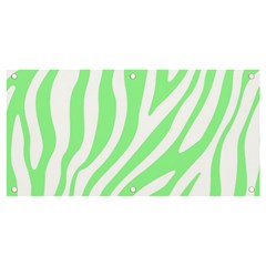 Green Zebra Vibes Animal Print  Banner and Sign 4  x 2 