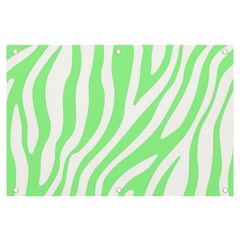 Green Zebra Vibes Animal Print  Banner and Sign 6  x 4 