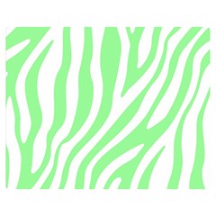 Green Zebra Vibes Animal Print  Premium Plush Fleece Blanket (Medium)