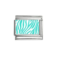 Blue Zebra Vibes Animal Print   Italian Charm (9mm) by ConteMonfrey