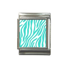 Blue Zebra Vibes Animal Print   Italian Charm (13mm) by ConteMonfrey