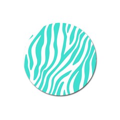 Blue Zebra Vibes Animal Print   Magnet 3  (round)