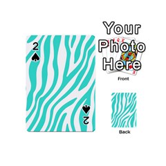 Blue Zebra Vibes Animal Print   Playing Cards 54 Designs (mini) by ConteMonfrey
