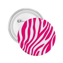 Pink Fucsia Zebra Vibes Animal Print 2 25  Buttons by ConteMonfrey