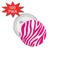 Pink Fucsia Zebra Vibes Animal Print 1 75  Buttons (100 Pack)  by ConteMonfrey