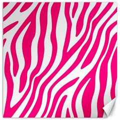 Pink Fucsia Zebra Vibes Animal Print Canvas 12  X 12  by ConteMonfrey