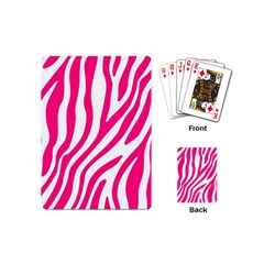 Pink Fucsia Zebra Vibes Animal Print Playing Cards Single Design (mini) by ConteMonfrey