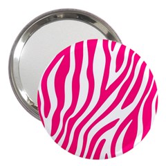 Pink Fucsia Zebra Vibes Animal Print 3  Handbag Mirrors by ConteMonfrey