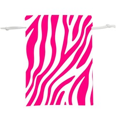 Pink Fucsia Zebra Vibes Animal Print Lightweight Drawstring Pouch (xl) by ConteMonfrey