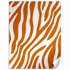 Orange Zebra Vibes Animal Print   Canvas 12  X 16  by ConteMonfrey