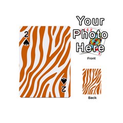 Orange Zebra Vibes Animal Print   Playing Cards 54 Designs (mini) by ConteMonfrey