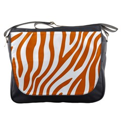 Orange Zebra Vibes Animal Print   Messenger Bag by ConteMonfrey